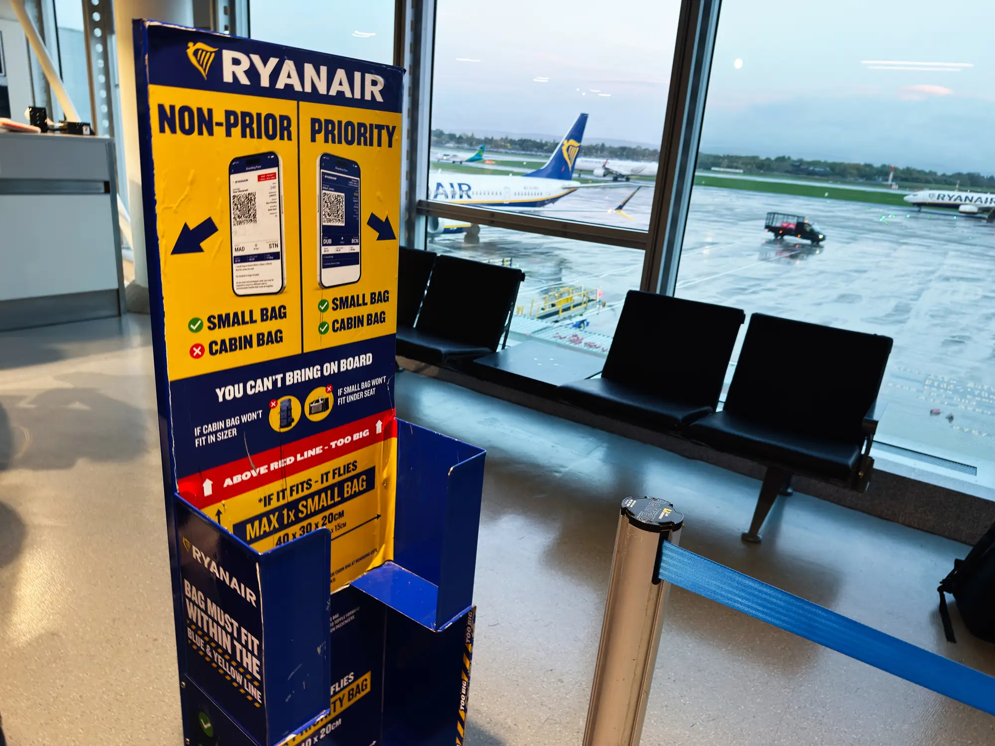 Hand luggage bags are measured before boarding (Getty Images)