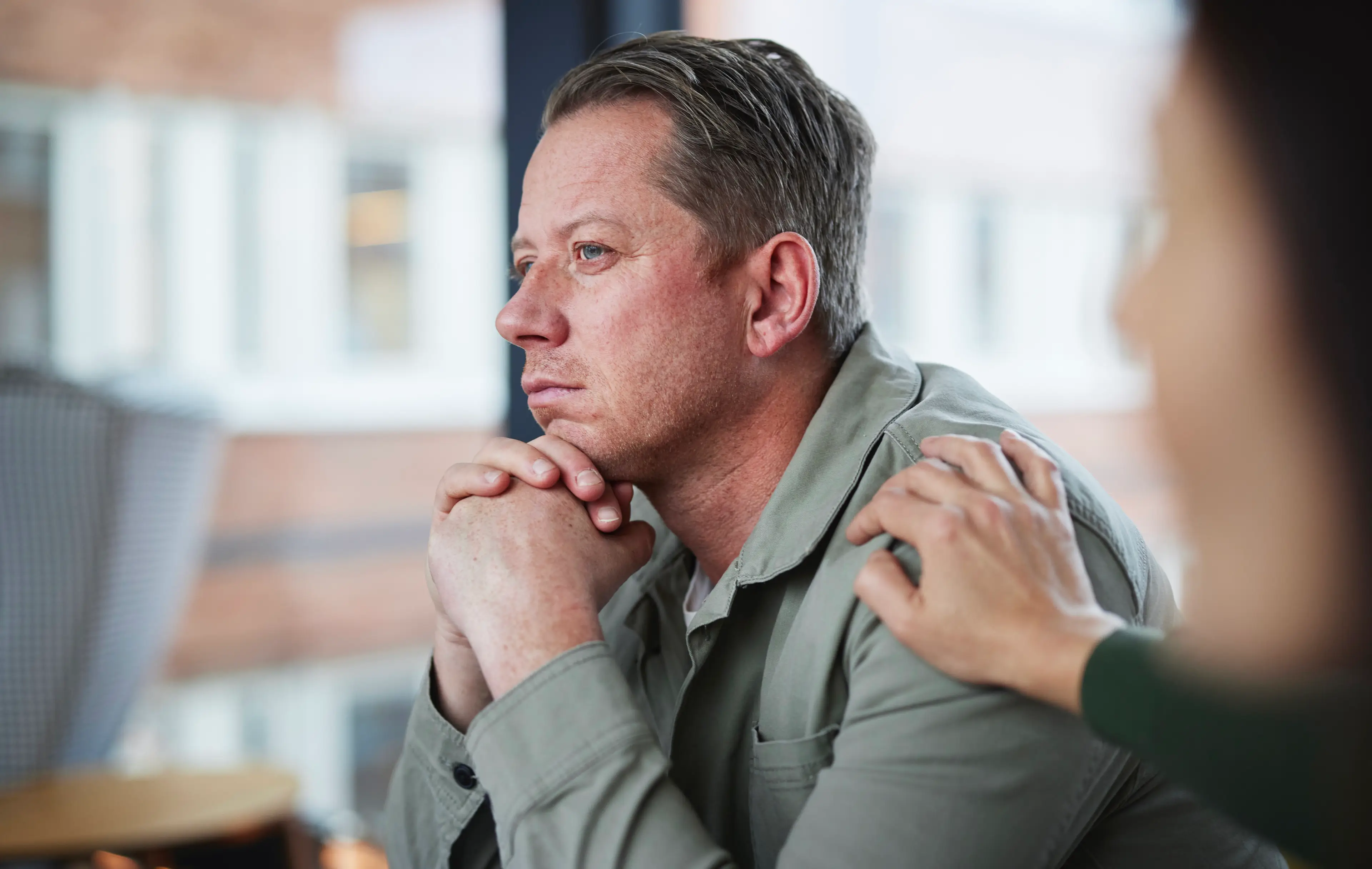 You're mate might have a valid reason to always be down in the dumps.