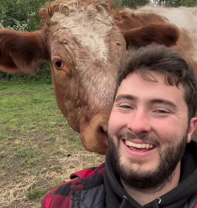 Harry Churchill is a fifth-generation beef farmer and thought the latest Clarkson's Farm was a 'fantastic season' (Instagram/@churchills_farm)