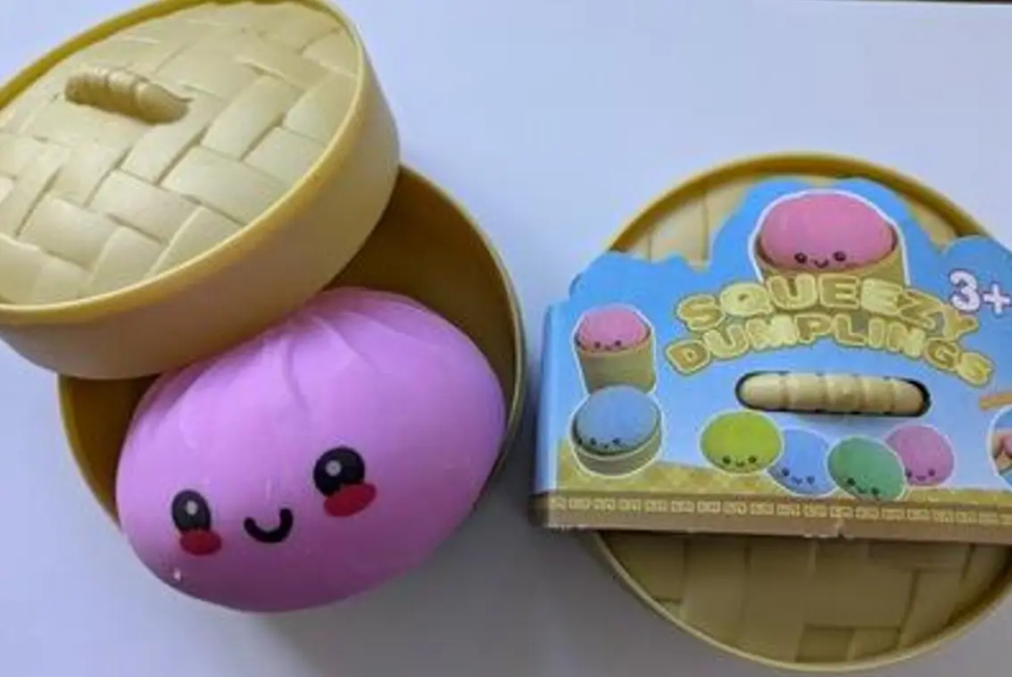 The government has warned the 'Squeezy Dumpling' toy has been recalled over a risk of harmful chemicals (Office for Product Safety and Standards)