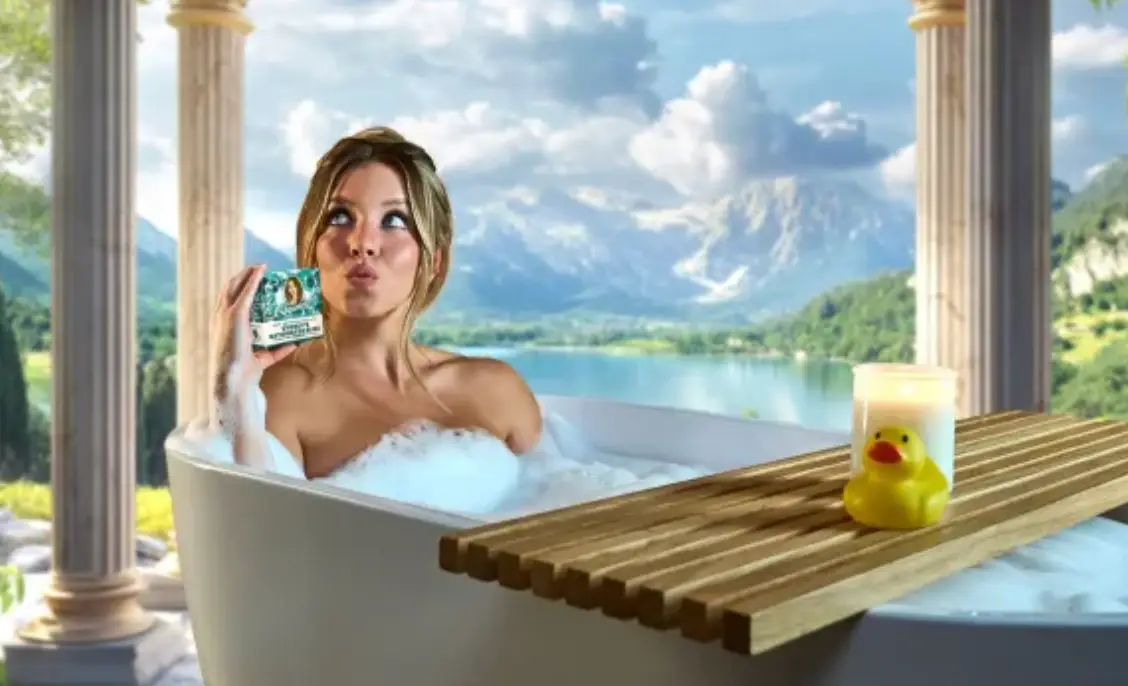 The bars of soap are made with her bathwater. (Dr. Squatch)