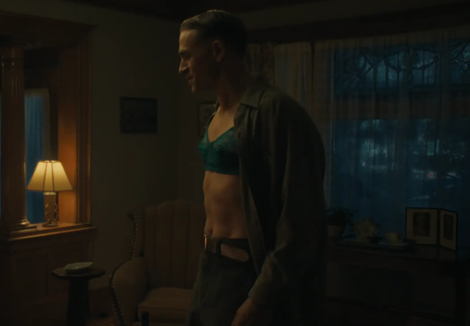 Ed Gein is shown to cross-dress, but the show calls him a 'gynephile' (Netflix)