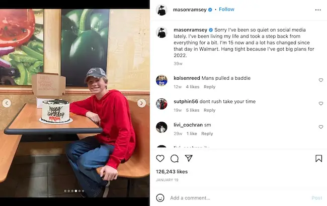 Mason announced his return to the spotlight earlier this year.