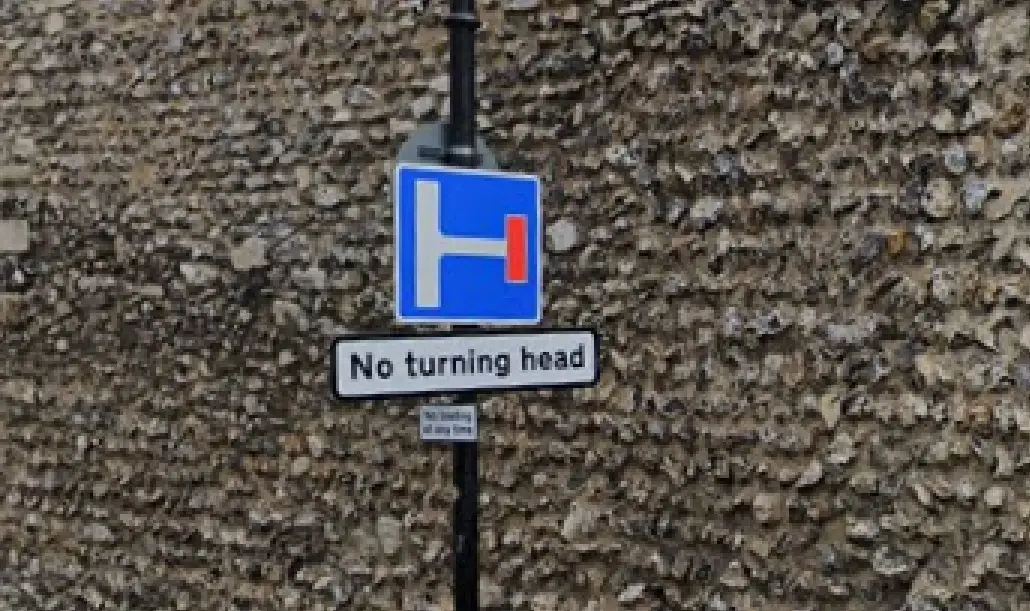Don't turn your head and look at this sign, it told you not to.