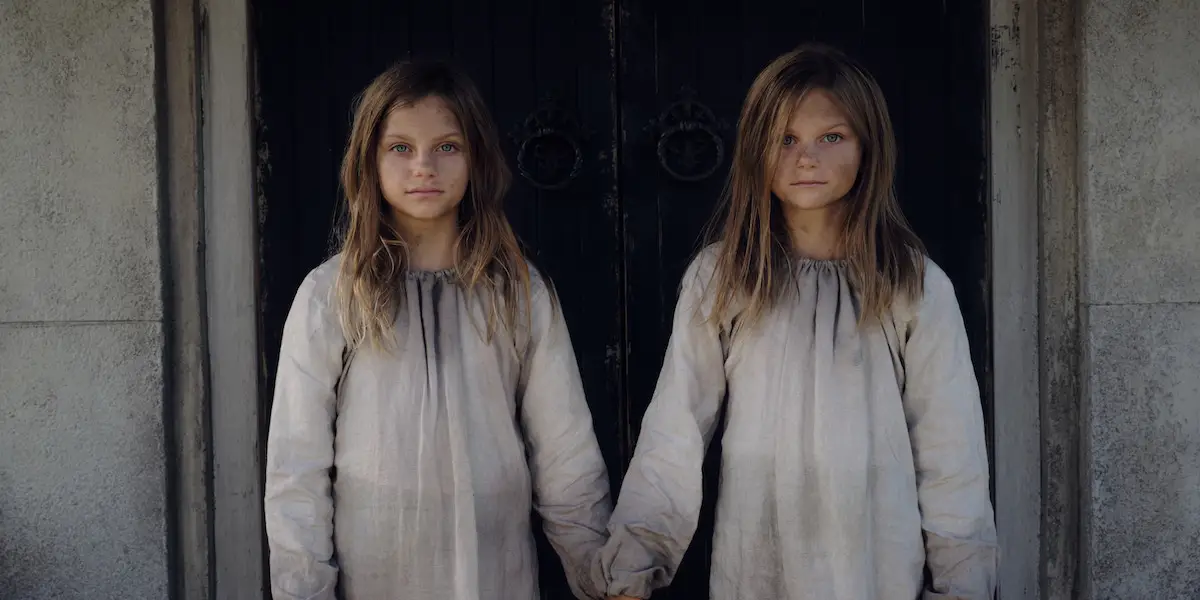 The creepiest thing of all - twin girls. (Paramount+)