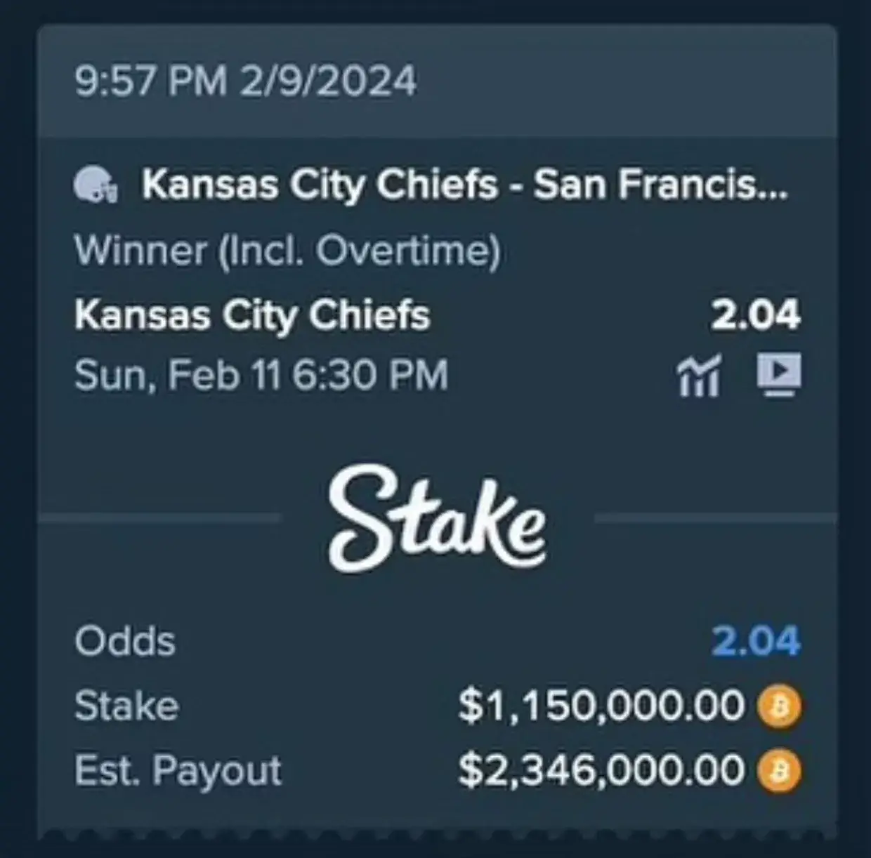 Drake placed a mega bet.