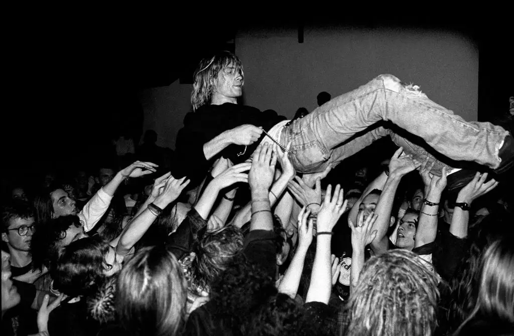 Cobain was adored by fans (Photo by Paul Bergen/Redferns/Getty)