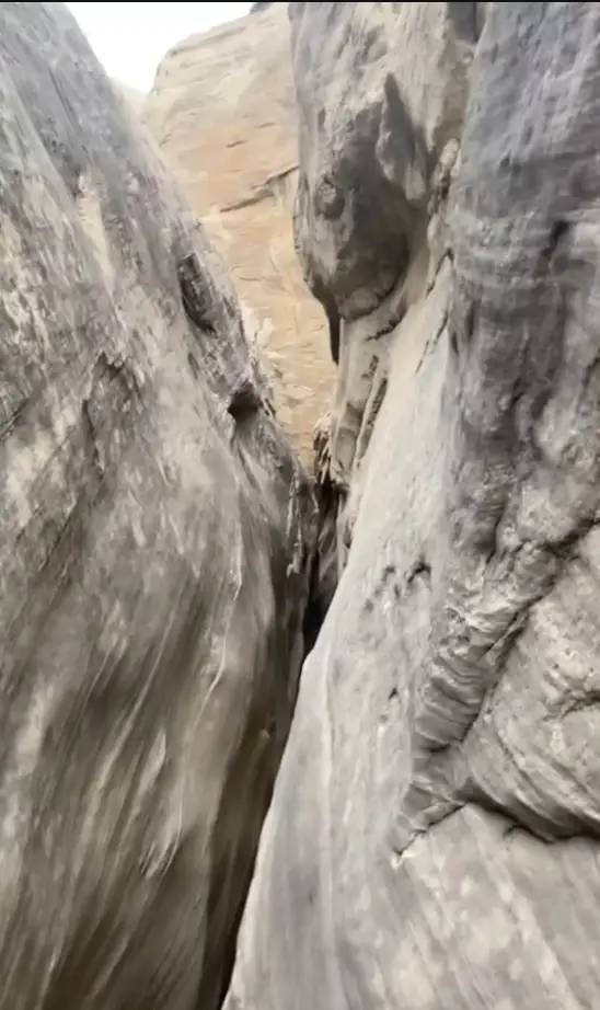 The canyon Elfy and her friend were stuck in. (Storyful / TikTok/@elfyouall)