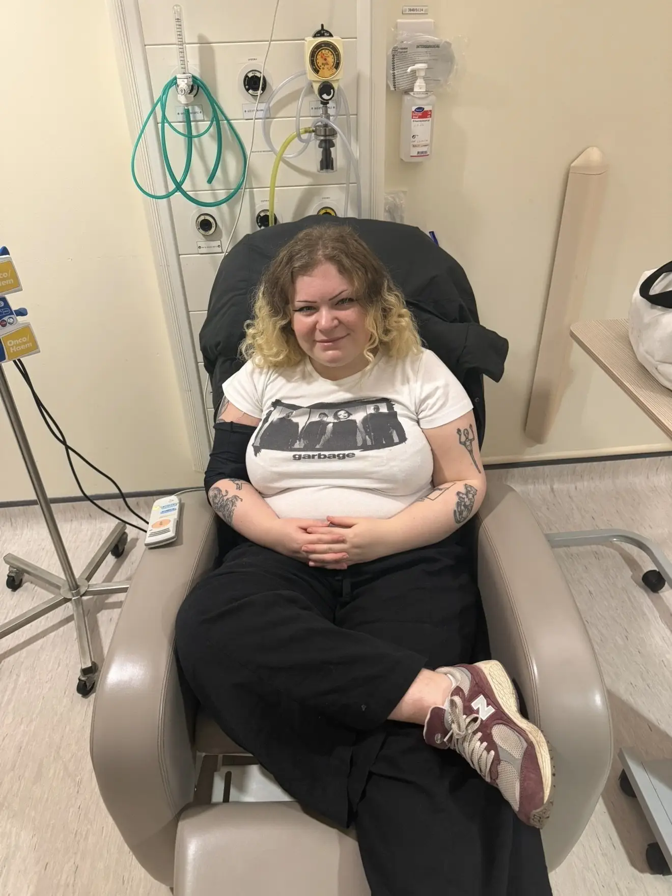 Once diagnosed, the cancer is considered highly treatable, with the 28-year-old now in remission (SWNS)