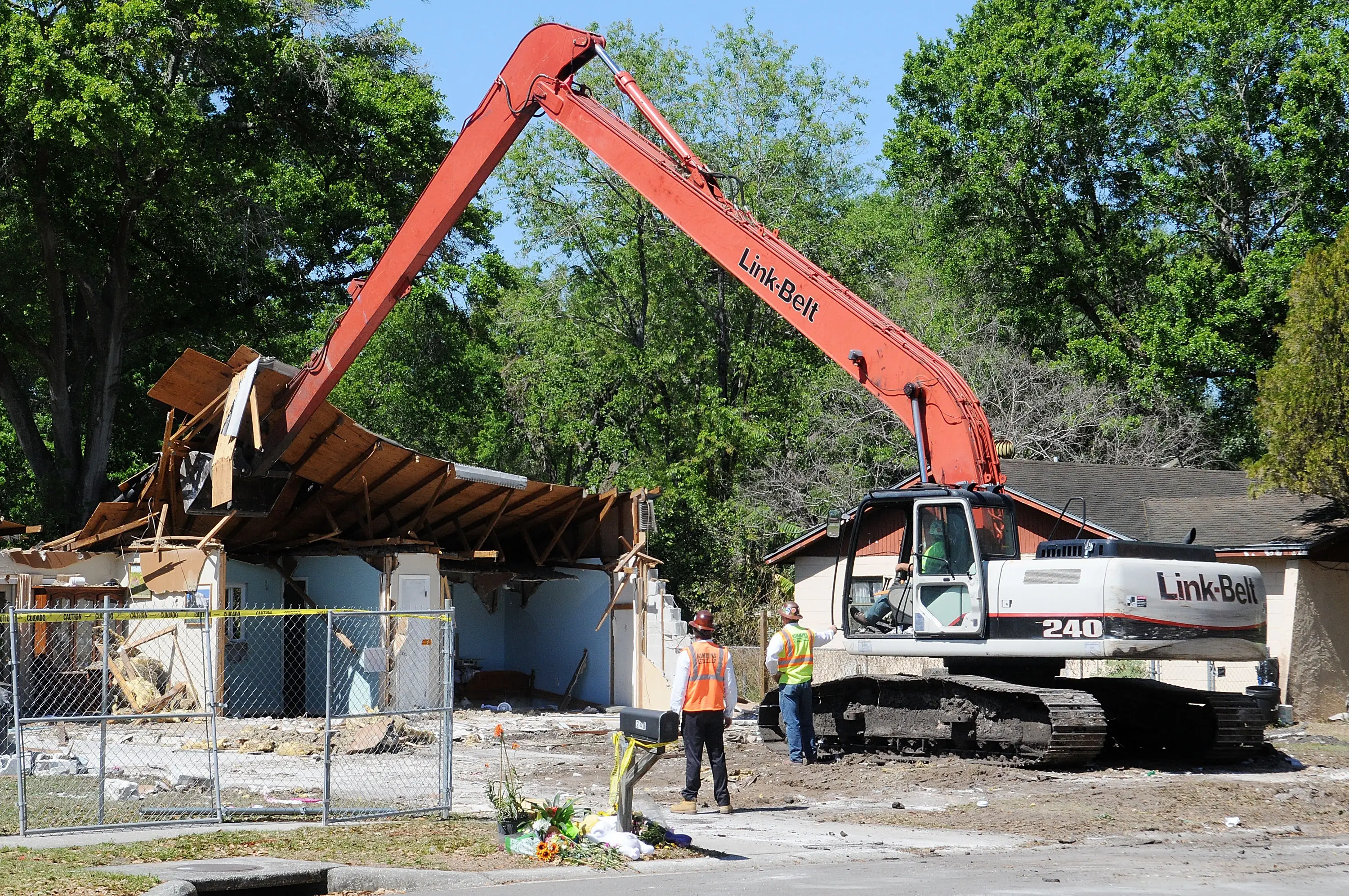 The Bush family home was demolished in 2013 (Gerardo Mora/Getty Images)