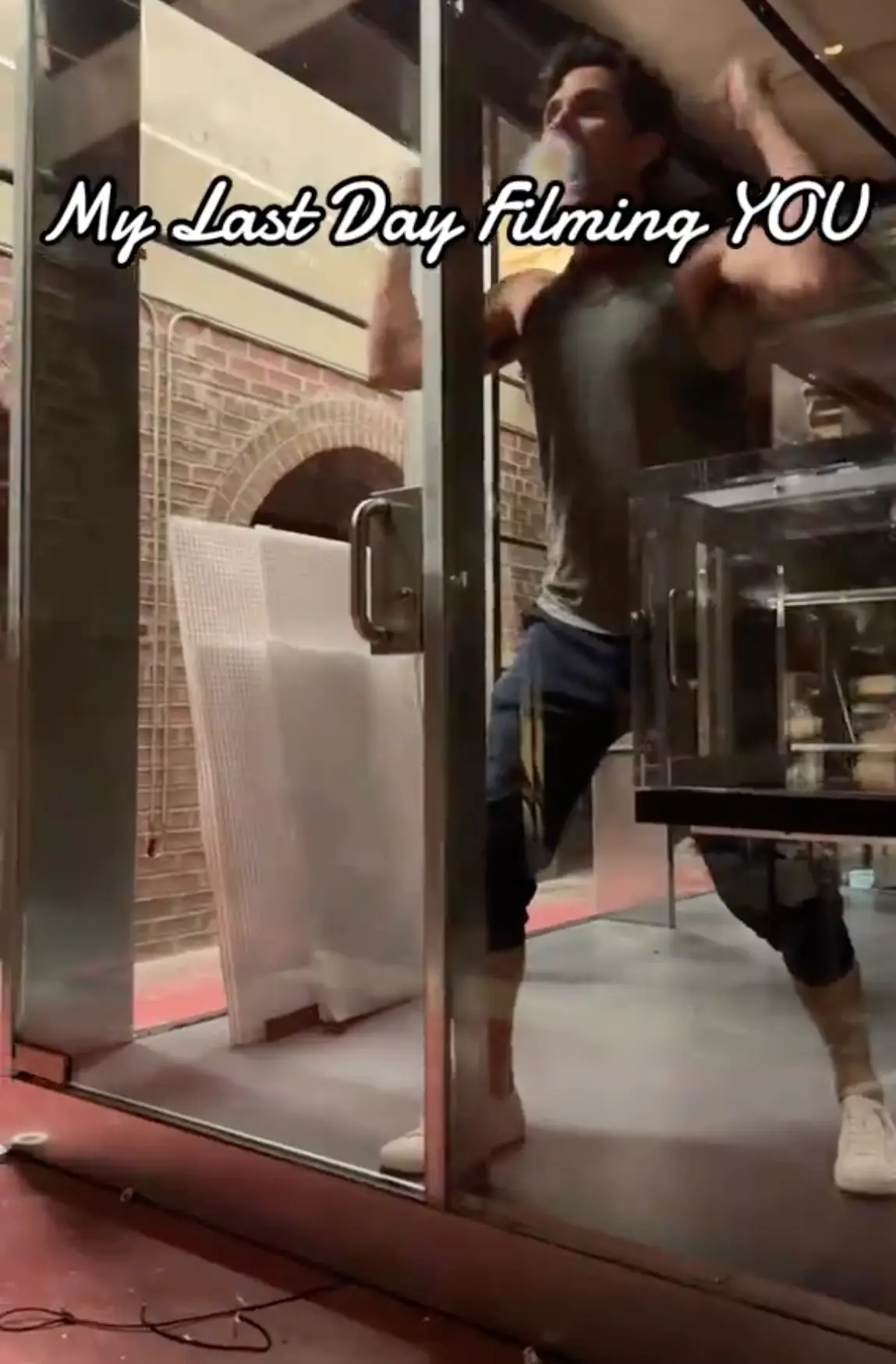 The actor shared a tongue-in-cheek video documenting his last day on set (TikTok/@iampennbadgley)