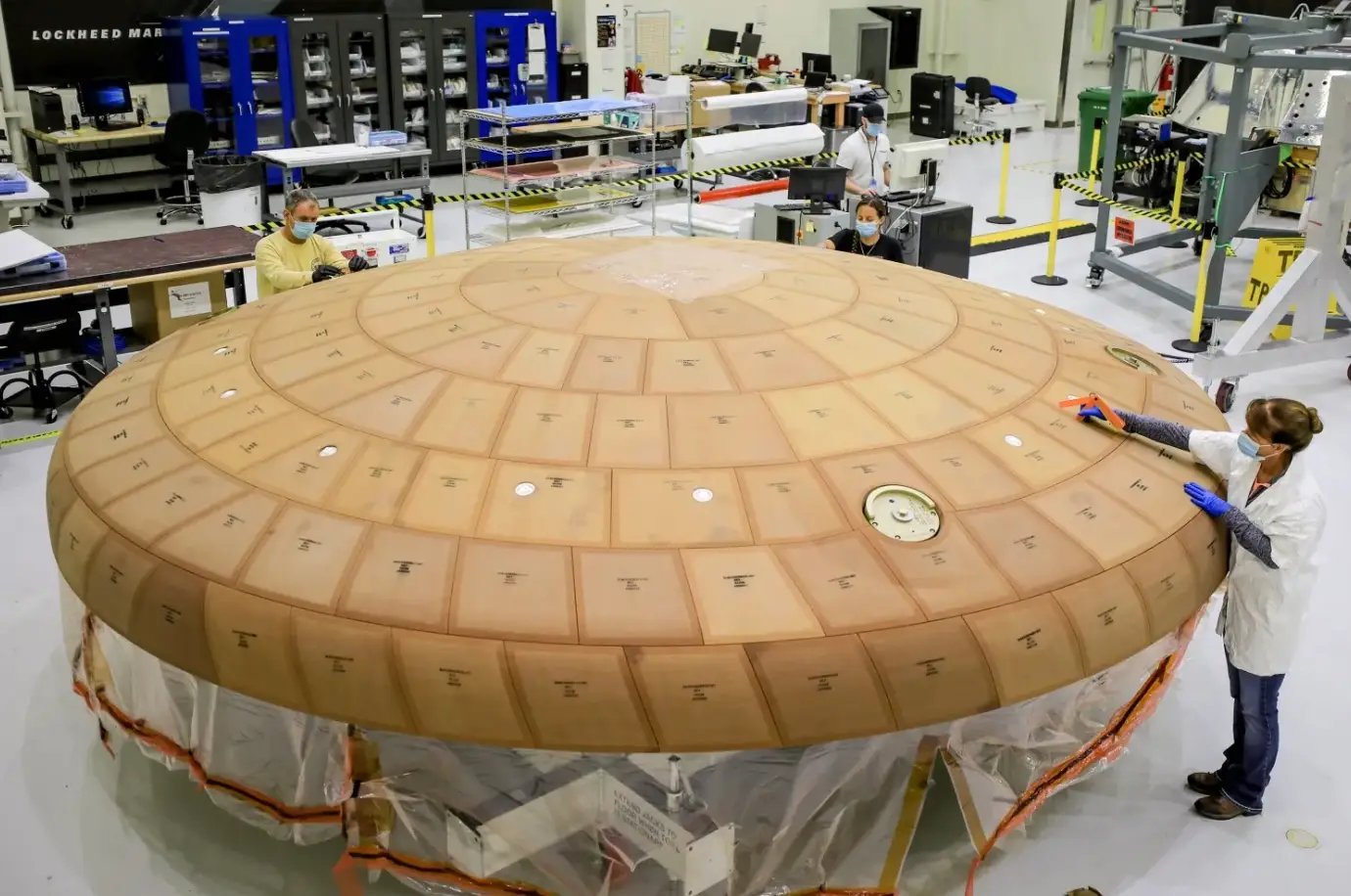 The heat shield is responsible for ensuring the safe return of the astronauts (NASA)