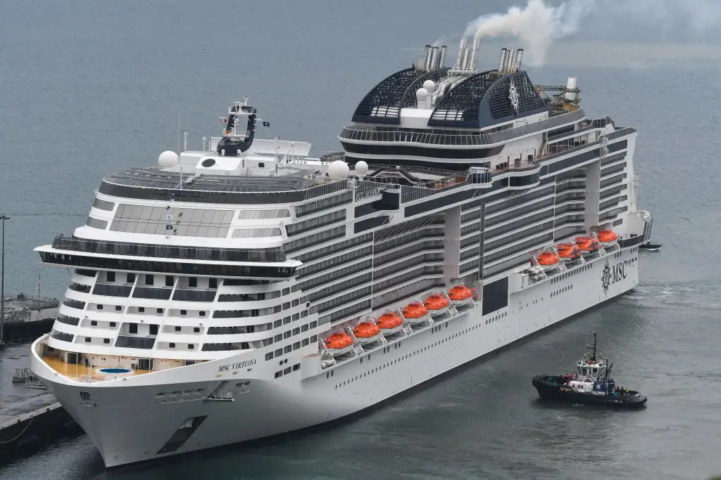The cruise ship in question was the MSC Virtuosa. (Finnbarr Webster/Getty Images) 