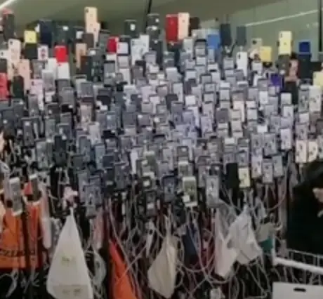 It'd take a hot minute to attempt to count how many phones there are (ViralPress)