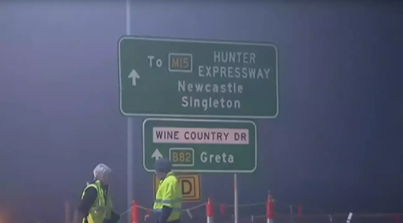 Eye witnesses described foggy conditions in the area.