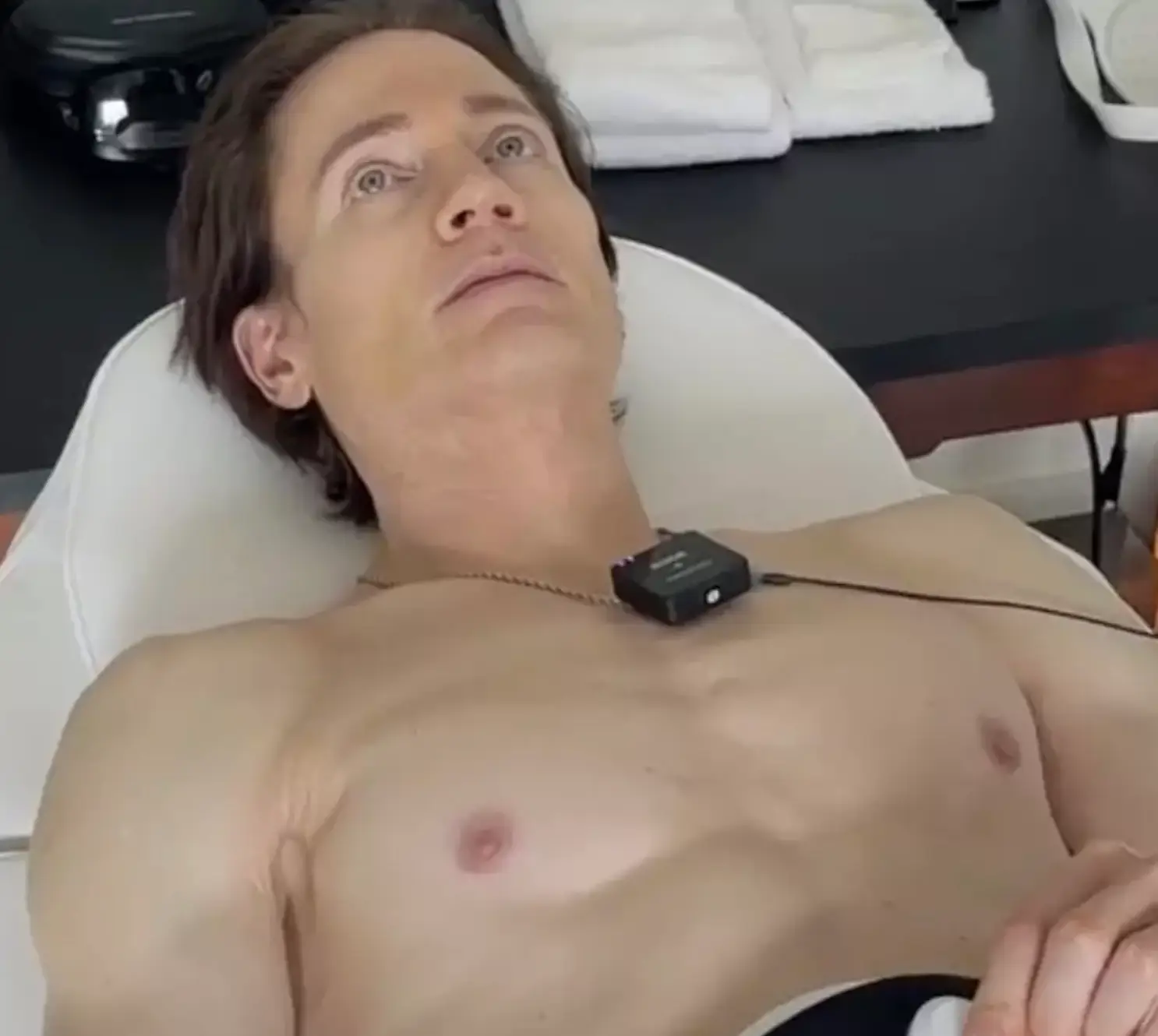 The 45-year-old recently swapped blood plasma with his son.