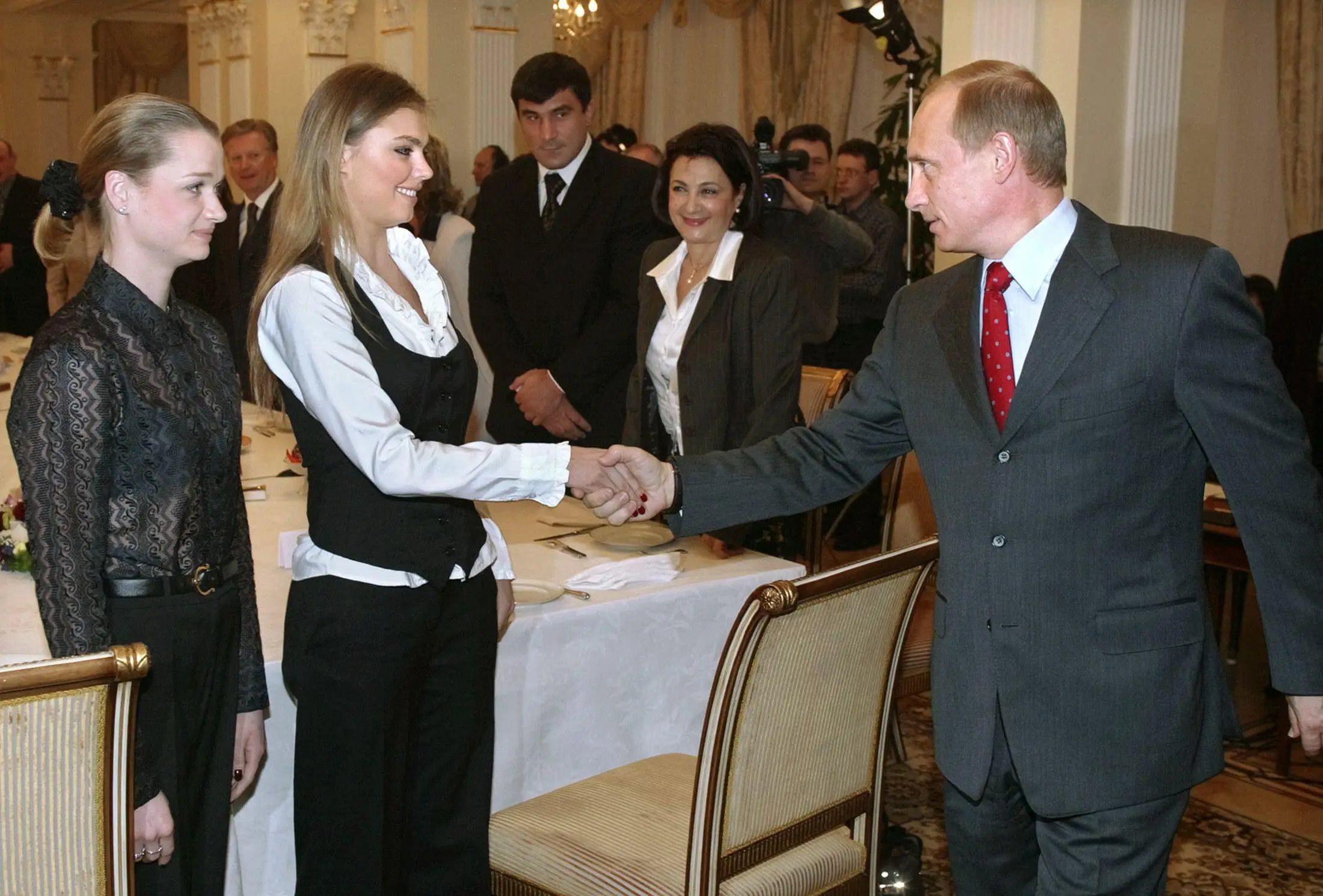 Alina Kabaeva meeting Putin in 2004.