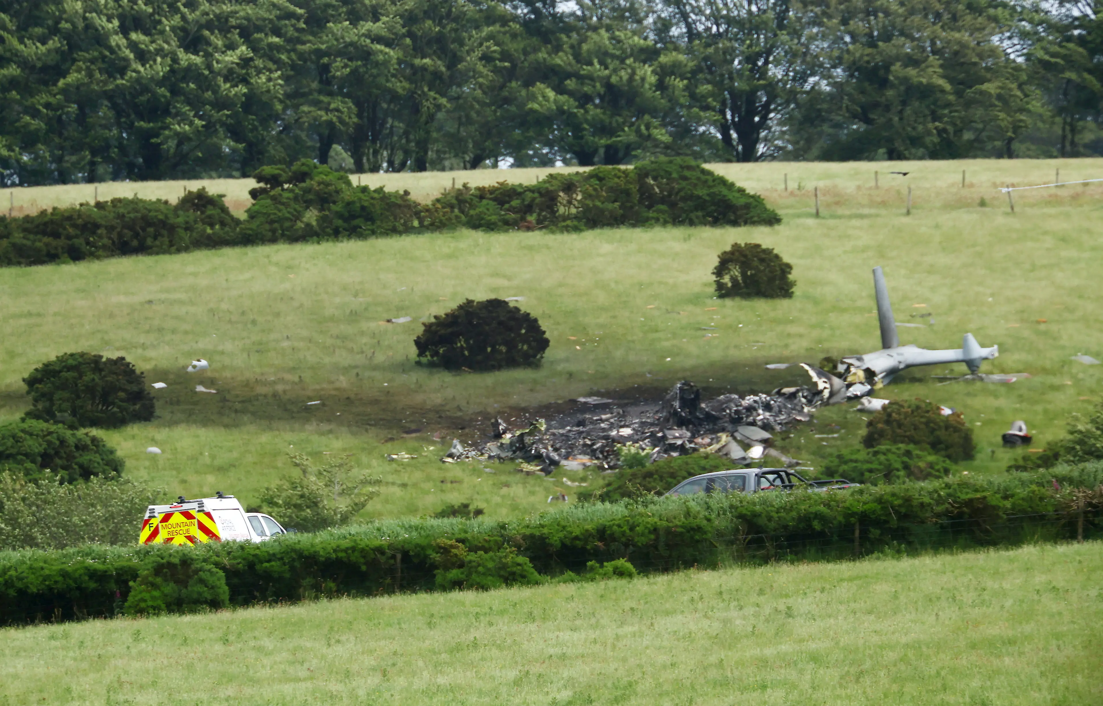 The Ministry of Defence has confirmed three Royal Navy personnel died in the crash (Tom Wren / SWNS)