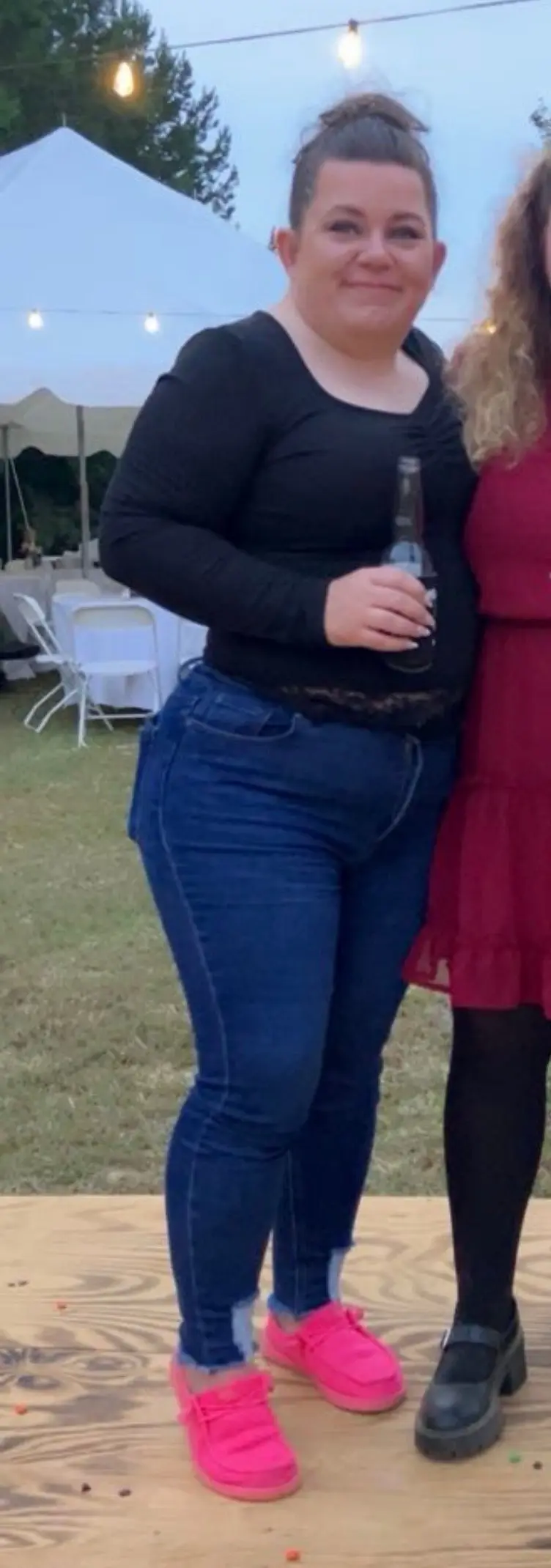 Heather has lost three stone in five months. (SWNS)