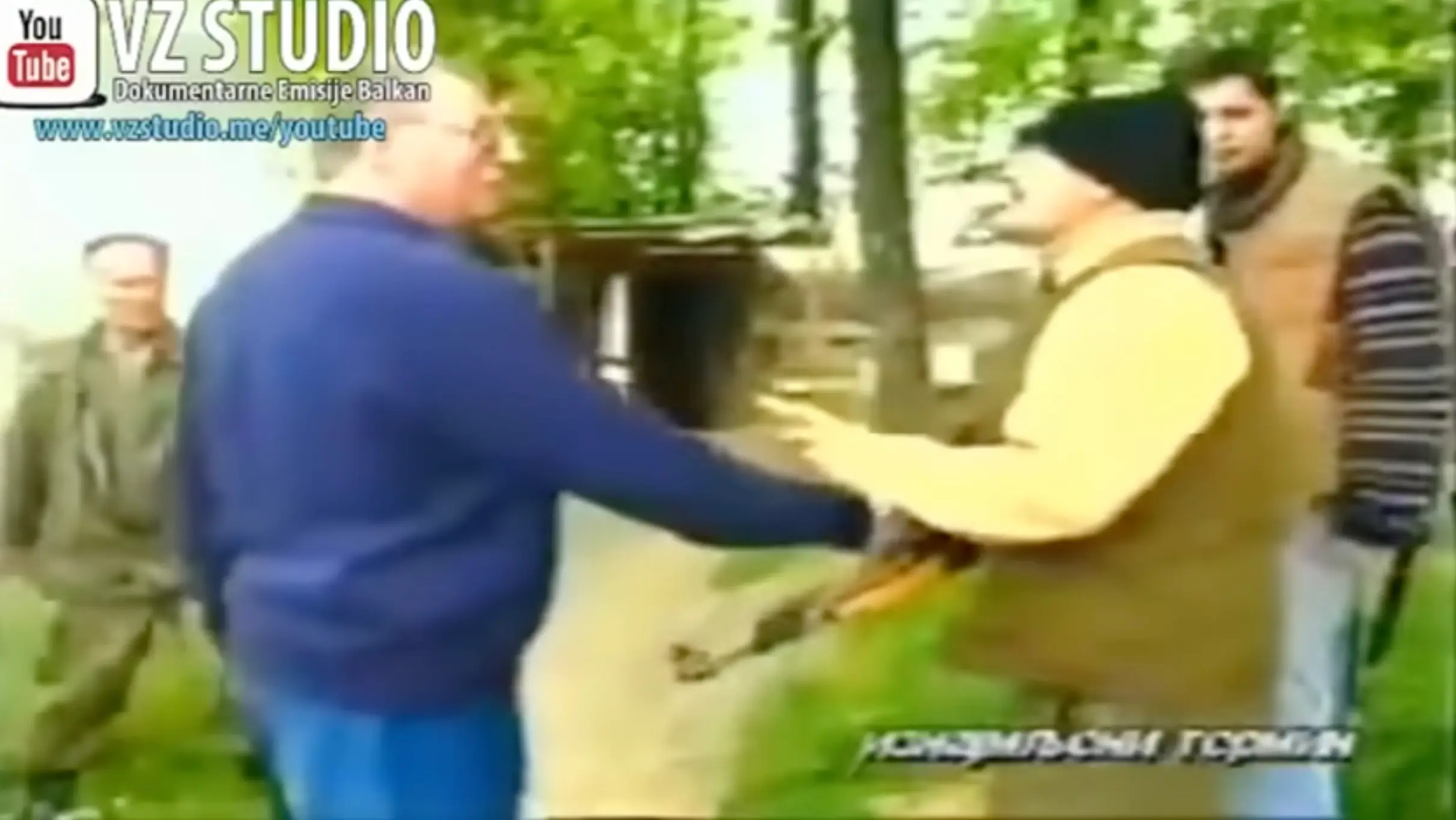 Vucic was accused of holding a weapon in the footage, which he denied (YouTube)