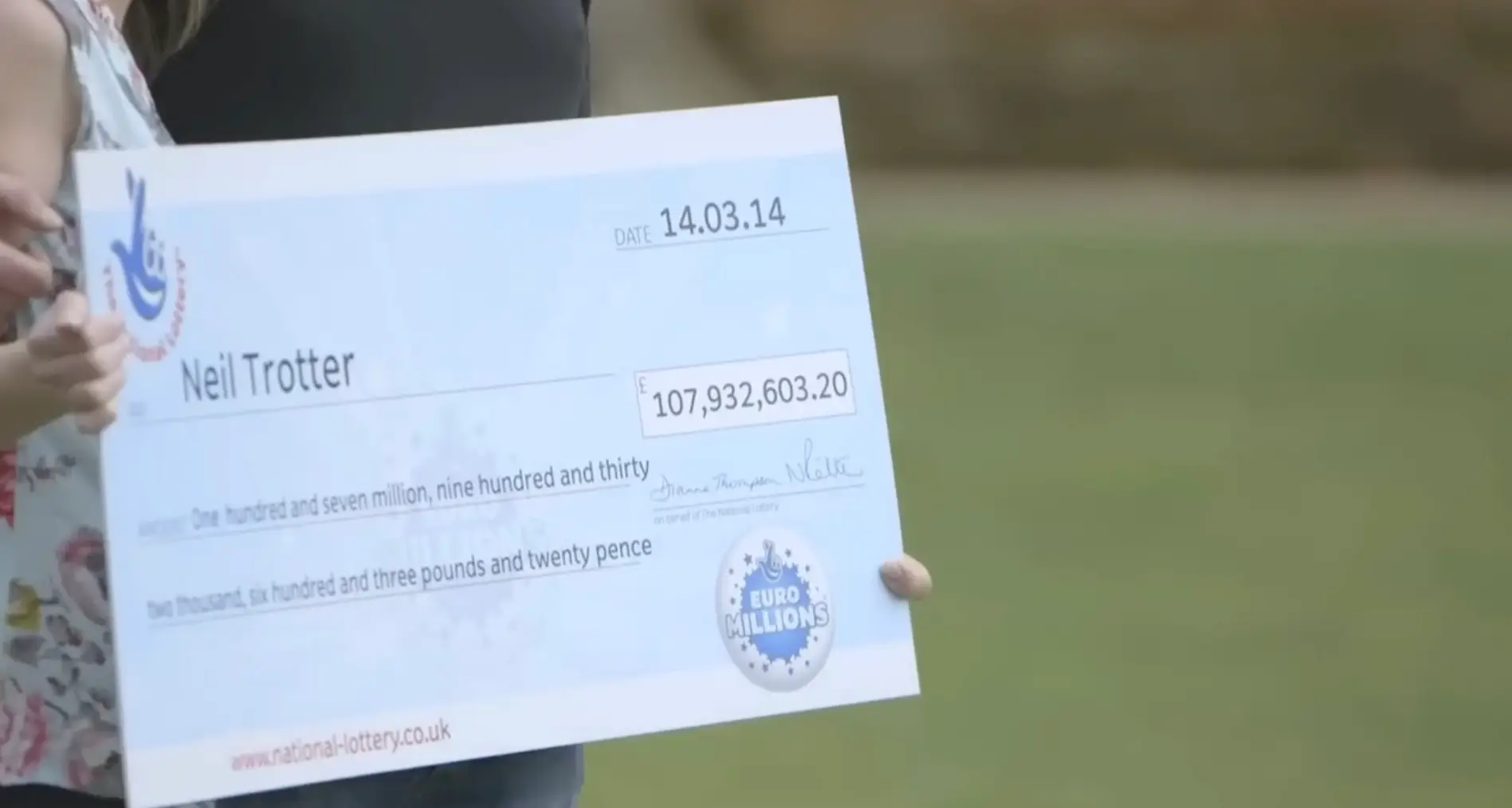 The Brit said he found it difficult to adjust to his millionaire status (National Lottery)