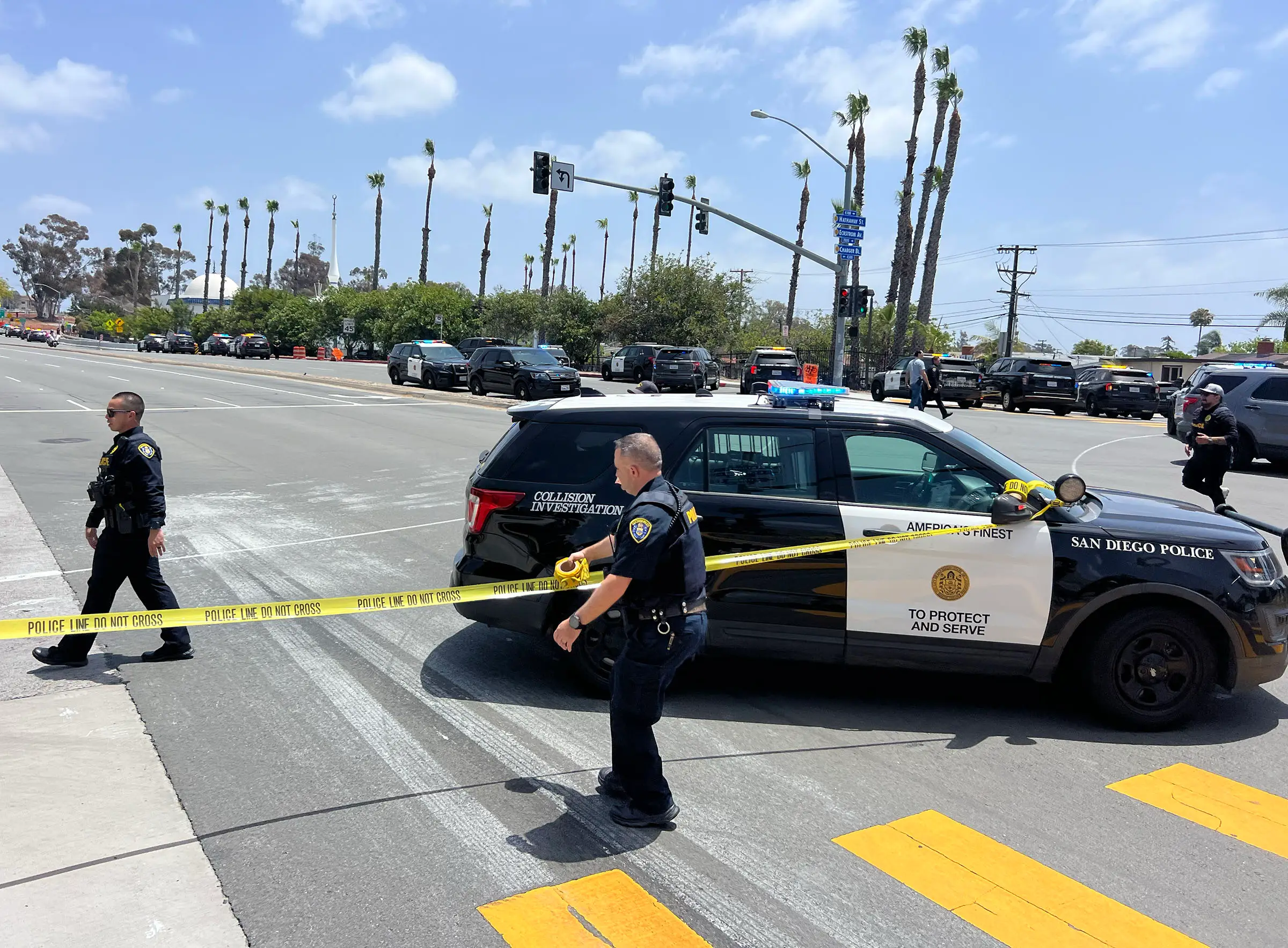 Five people, including suspects, have died after a shooting at a San Diego mosque (Getty)