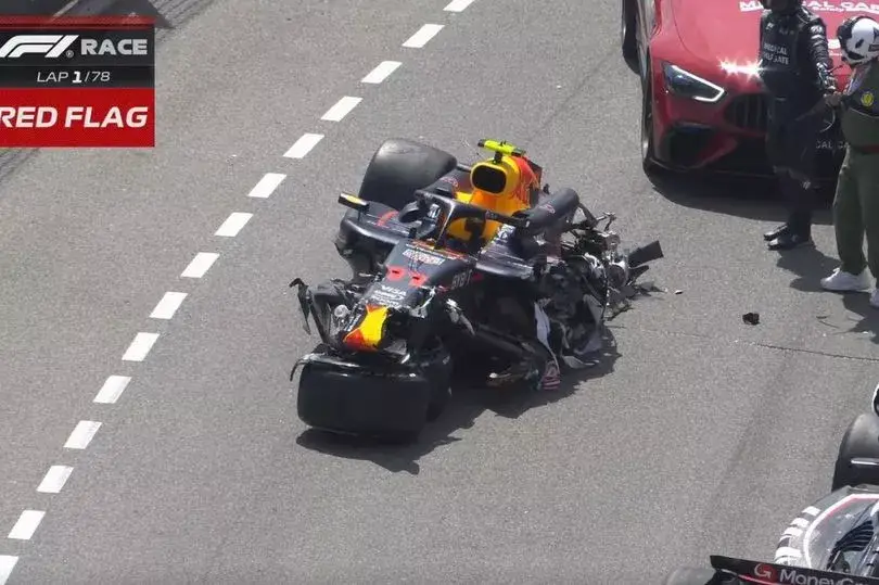 The crash looked brutal. (F1 TV)