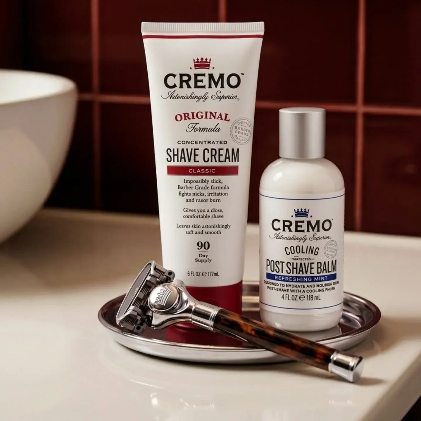 The brand's cult shaving cream and razors are also on offer for a limited time only (Cremo)