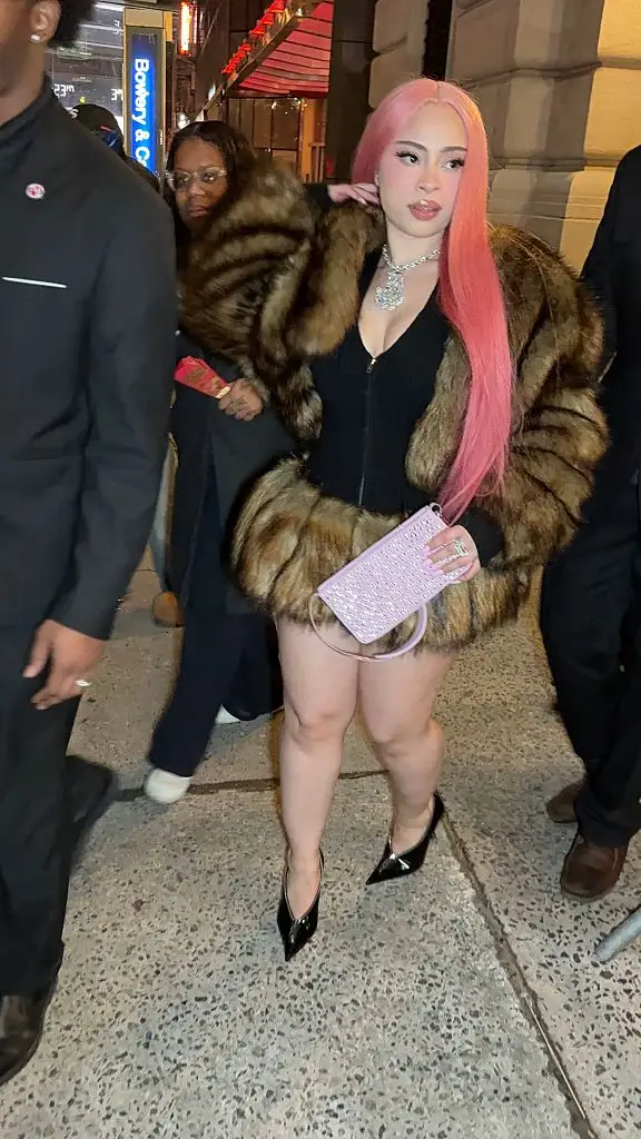 Security footage appeared to show Ice Spice being slapped in a McDonalds (MEGA/GC Images)