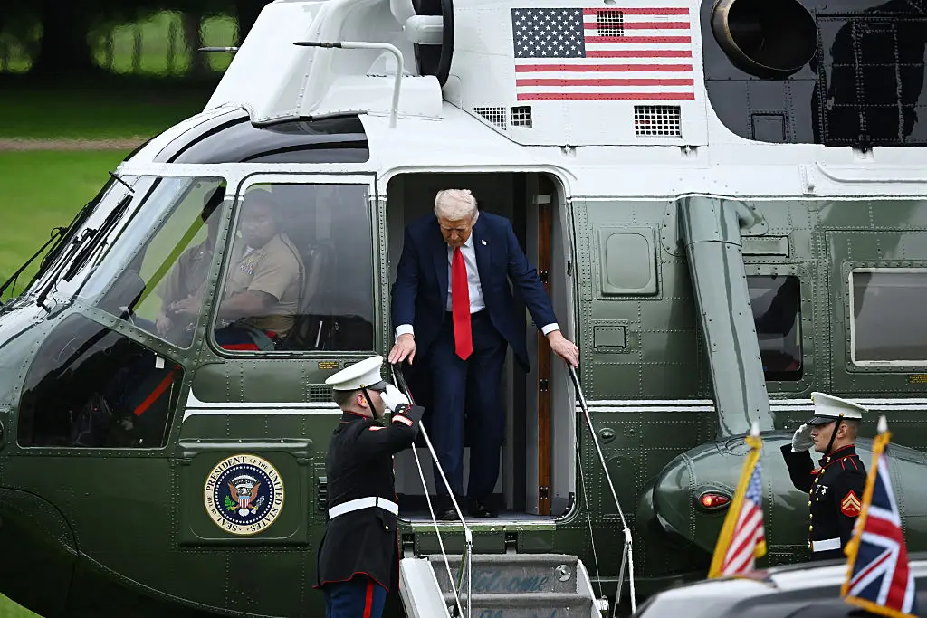 Trump and the First Lady ran into some issues on Marine One (Leon Neal/Getty Images)
