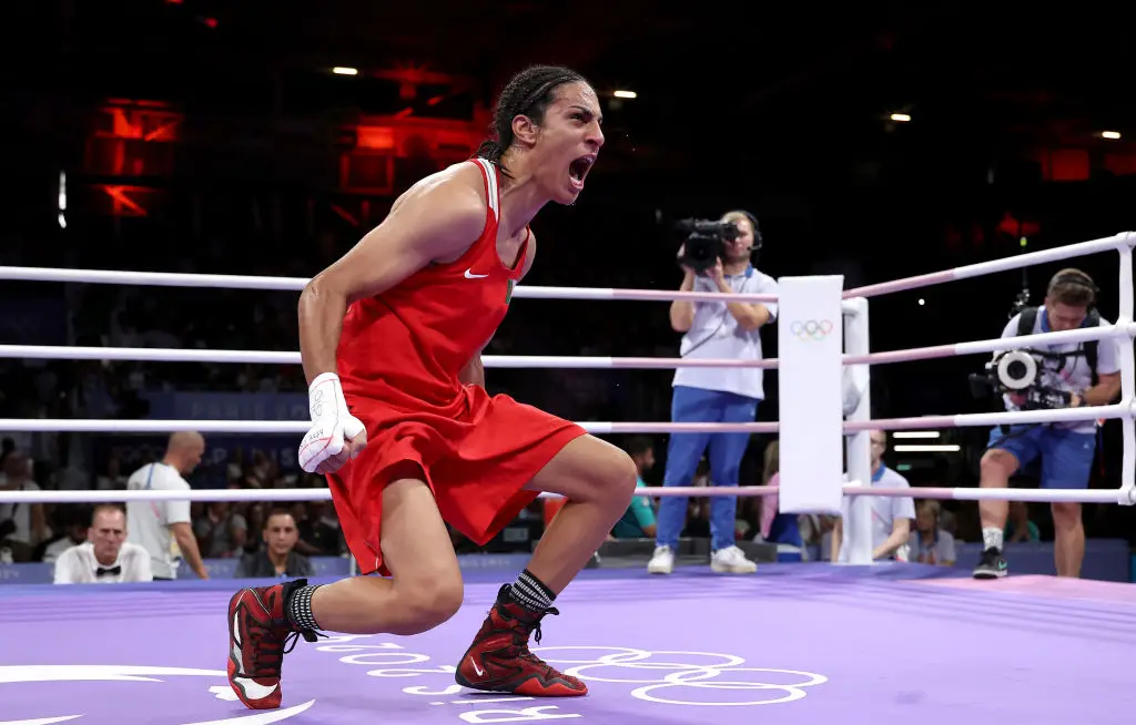 Khelif has been at the centre of a gender row. (Richard Pelham/Getty Images)