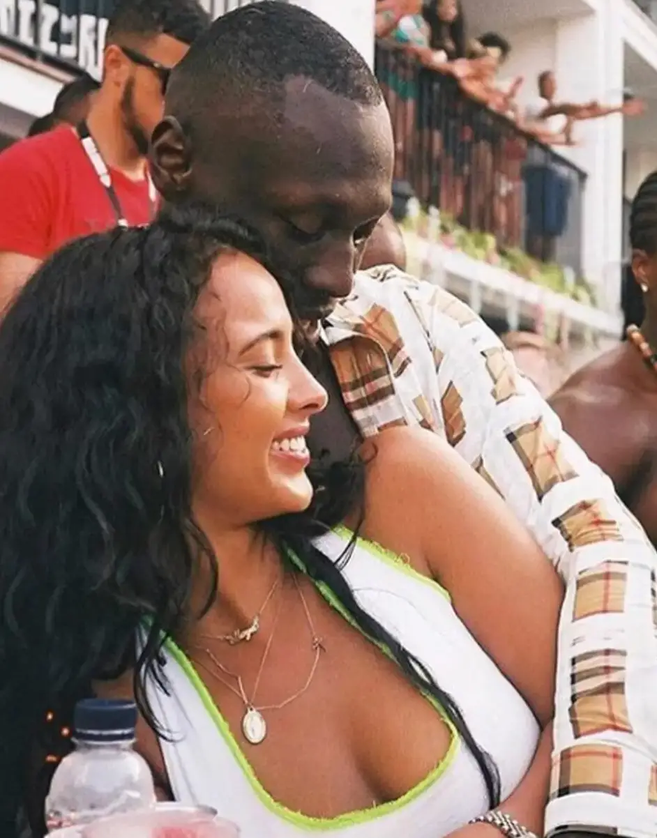 Stormzy with ex-girlfriend Maya Jama.
