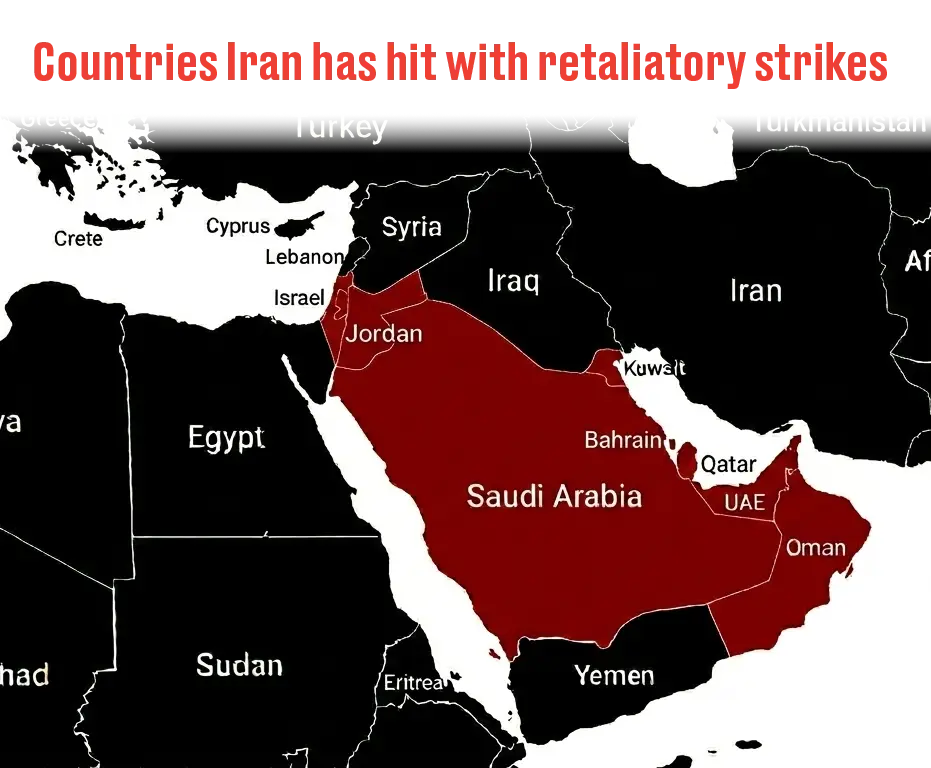 Countries Iran has hit with missiles or drone strikes, targeting US military bases (LADbible)
