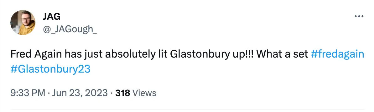 Fred Again has been widely praised for his set.