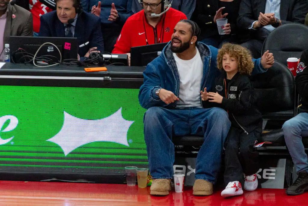Drake has been pictured with Adonis at various basketball matches (Cherkasov/NurPhoto via Getty Images)