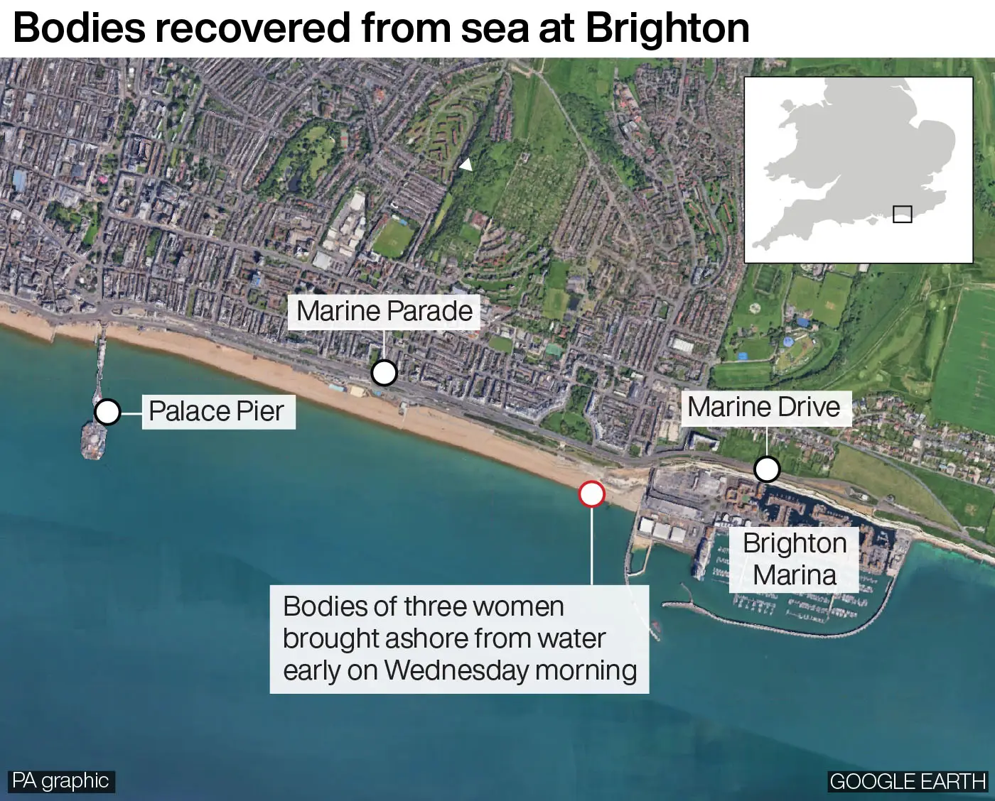 The locations of the bodies (PA)