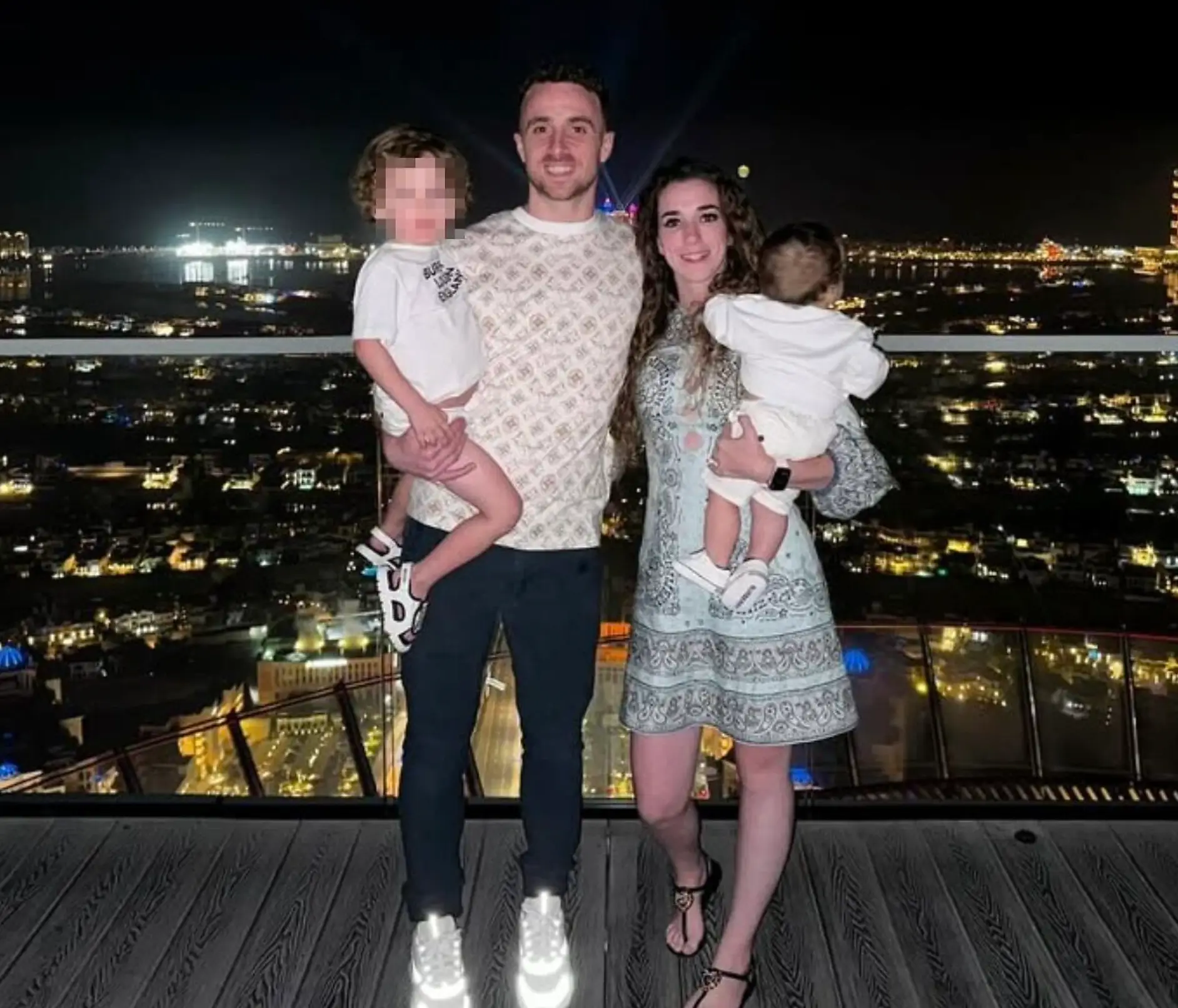 The late Diogo Jota pictured with his beloved wife Rute Cardoso and two of his young sons (Instagram/@diogoj_18)