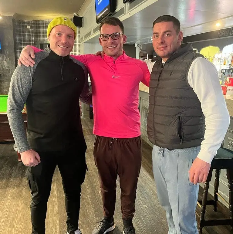 Marc Webley (pictured centre) was shot dead last night.