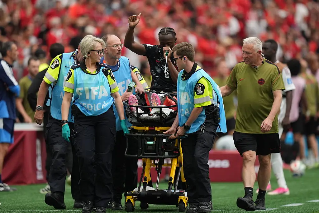 Koné was seen inhaling Penthrox, a breathable painkiller (Ercin Erturk/Anadolu via Getty Images)