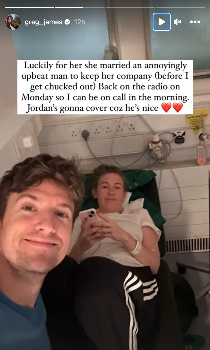 Greg told fans he'd be back on the radio on Monday.