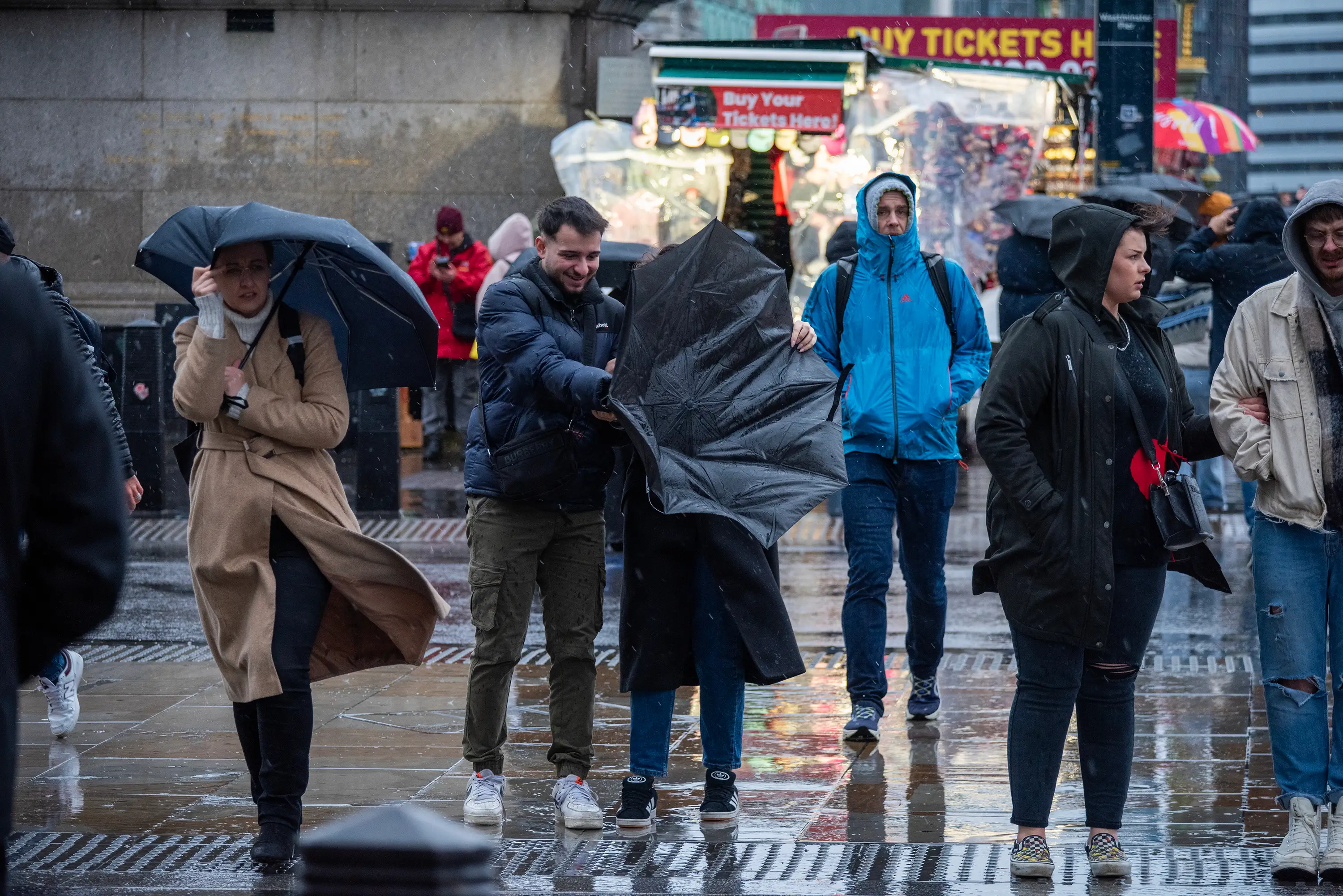 Wind and rain are set to batter parts of the UK. (Krisztian Elek/SOPA Images/LightRocket via Getty Images)