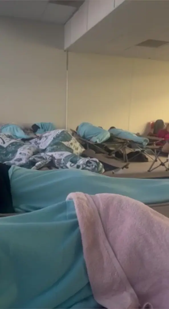 Passengers were stranded in an airport in America for over 17 hours (SWNS)