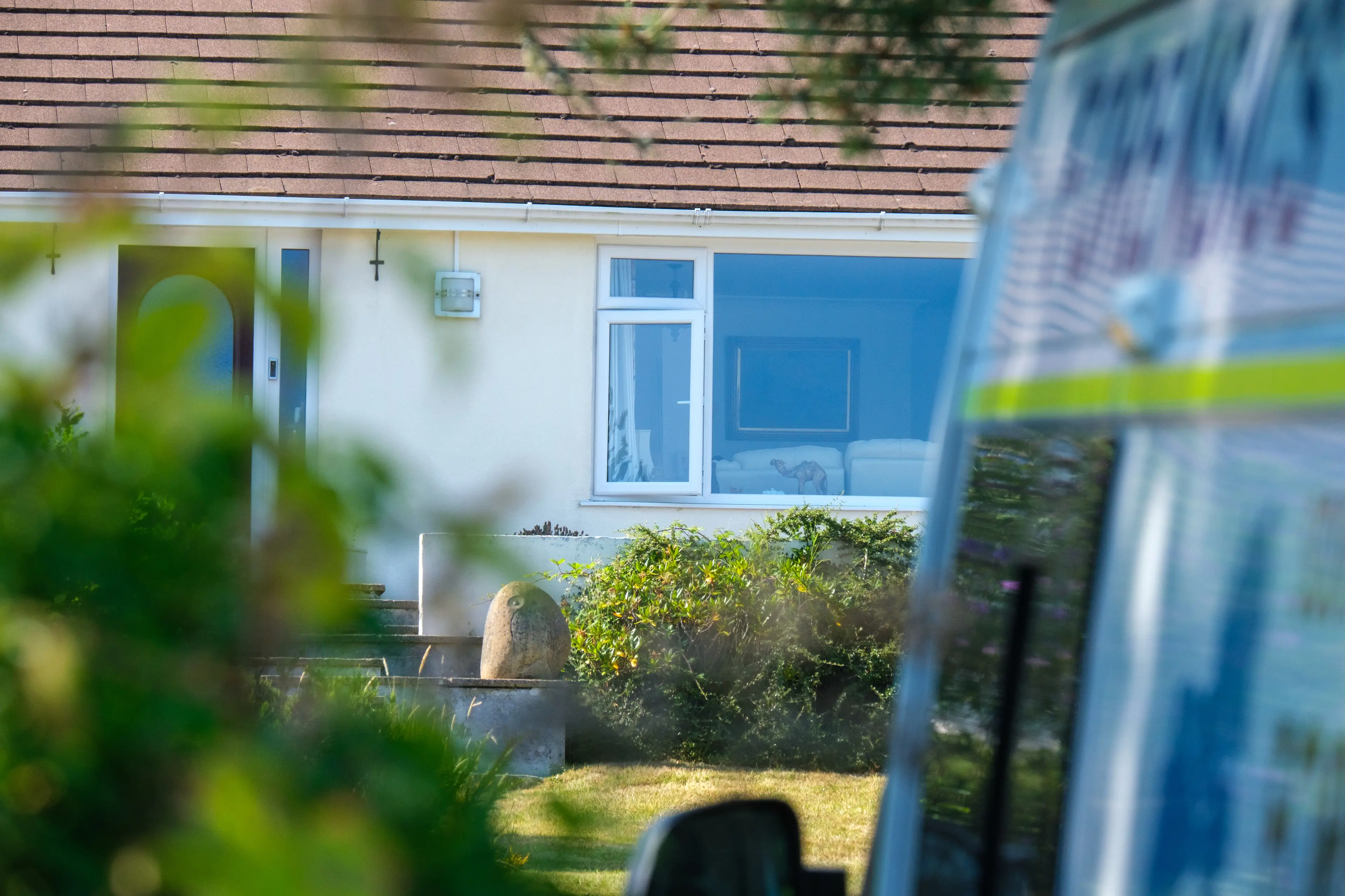 A police cordon remains in place outside Widdecombe's home (PA)