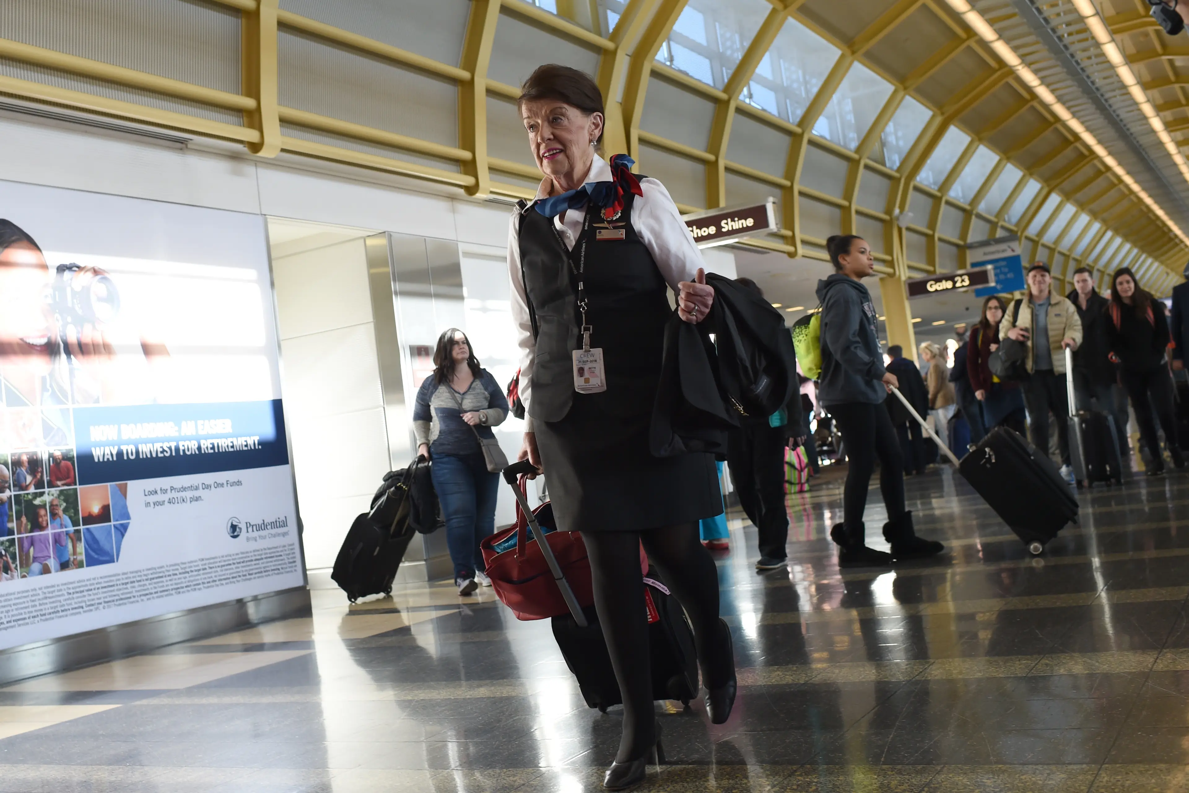 Bette spent nearly seven decades working in the skies. (ERIC BARADAT/AFP via Getty Images)