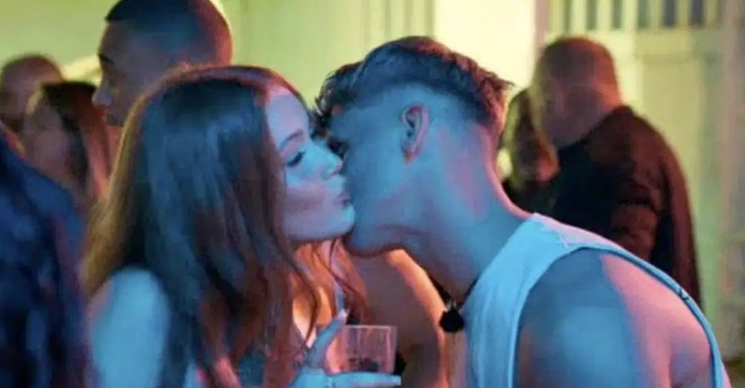 The 22-year-old lad was filmed 'begging' a girl for a kiss (ITV)