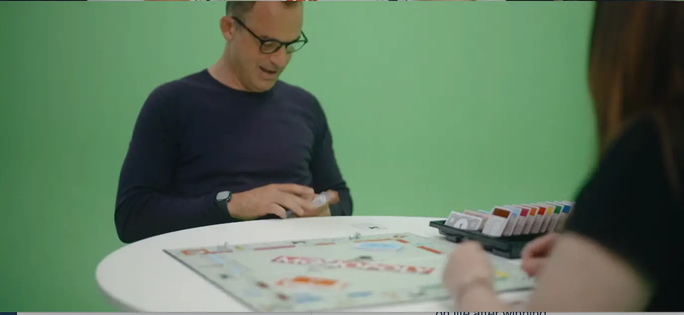 He plays and wins a game of Monopoly in the show (ITV)