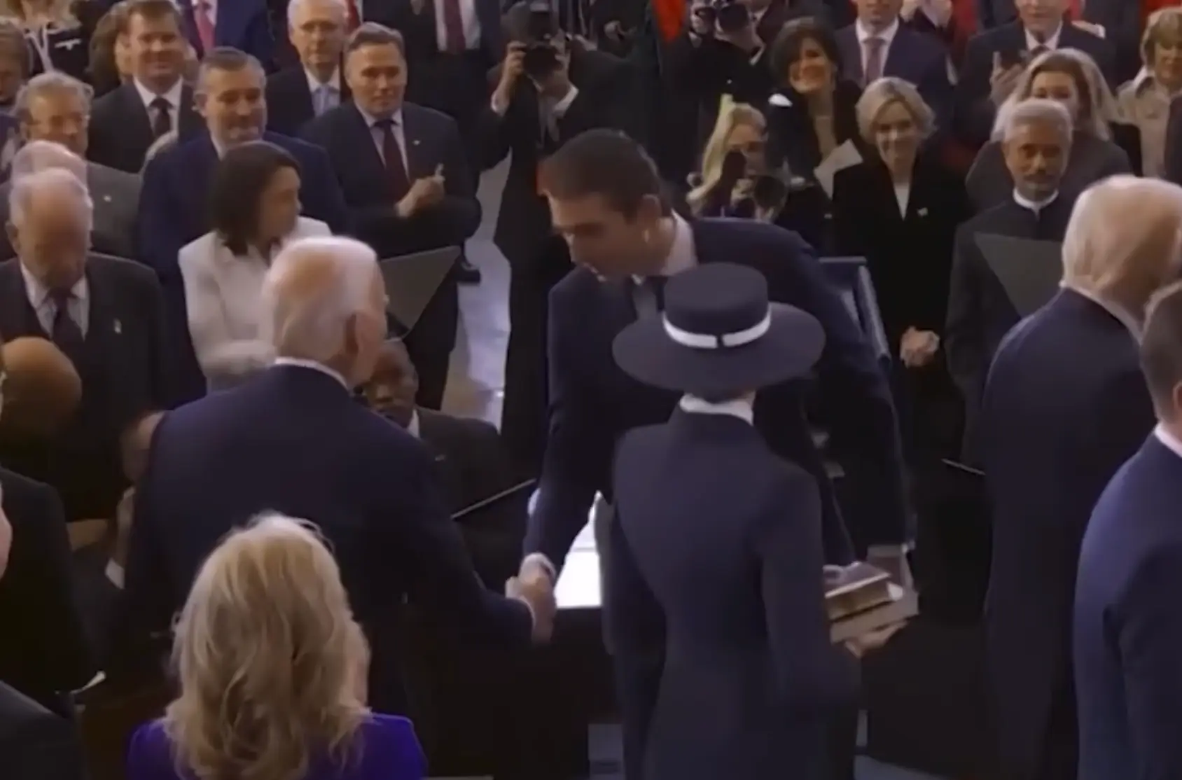 Barron's older brother Eric said he'd said 'something very respectable' to Joe Biden, but might have been thinking worse (Fox News)