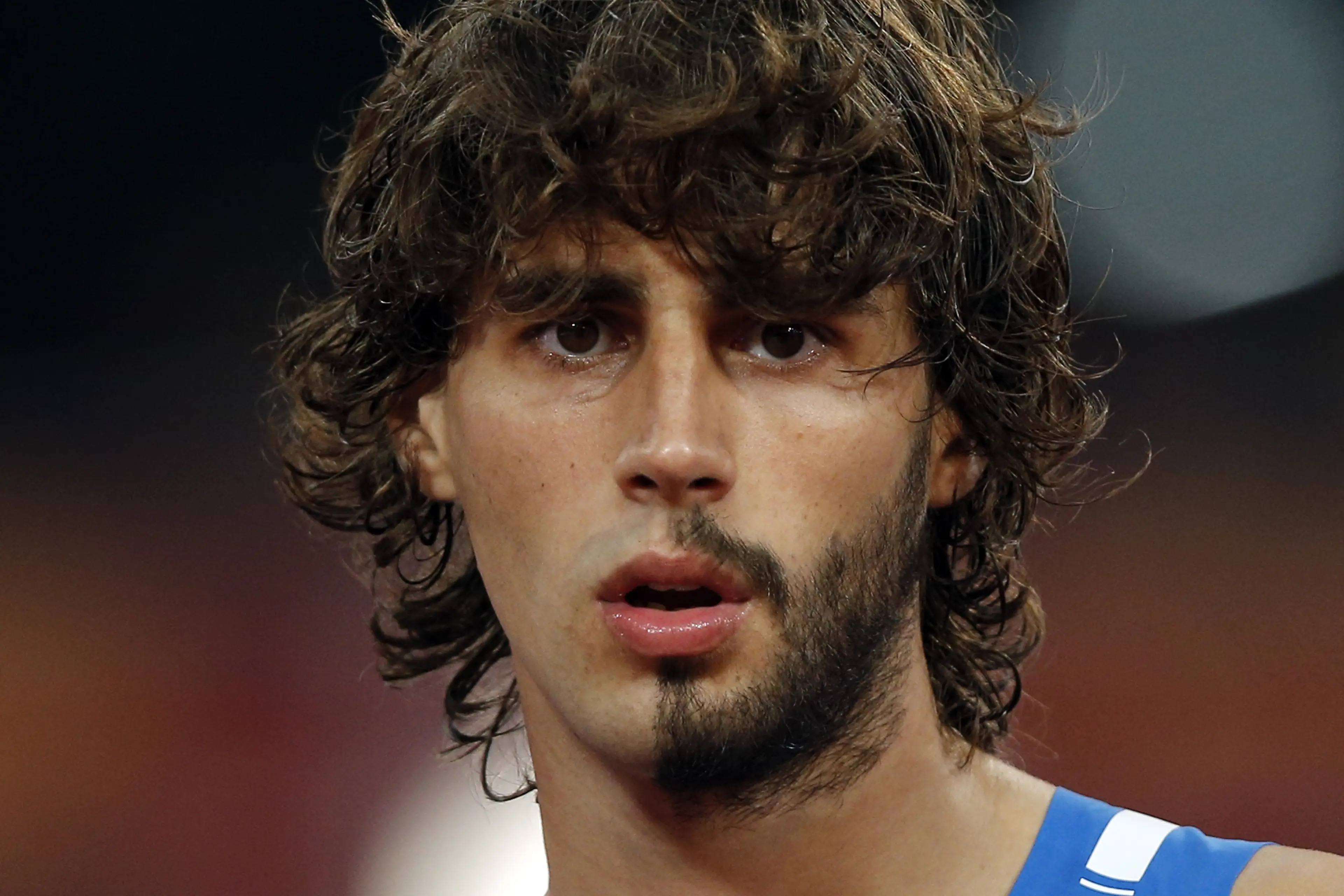 Tamberi is famous for his half beard appearance (ADRIAN DENNIS / AFP via Getty Images)