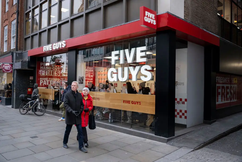 A customer's old receipt revealed how much prices have changed at Five Guys (Mike Kemp/In Pictures via Getty Images)