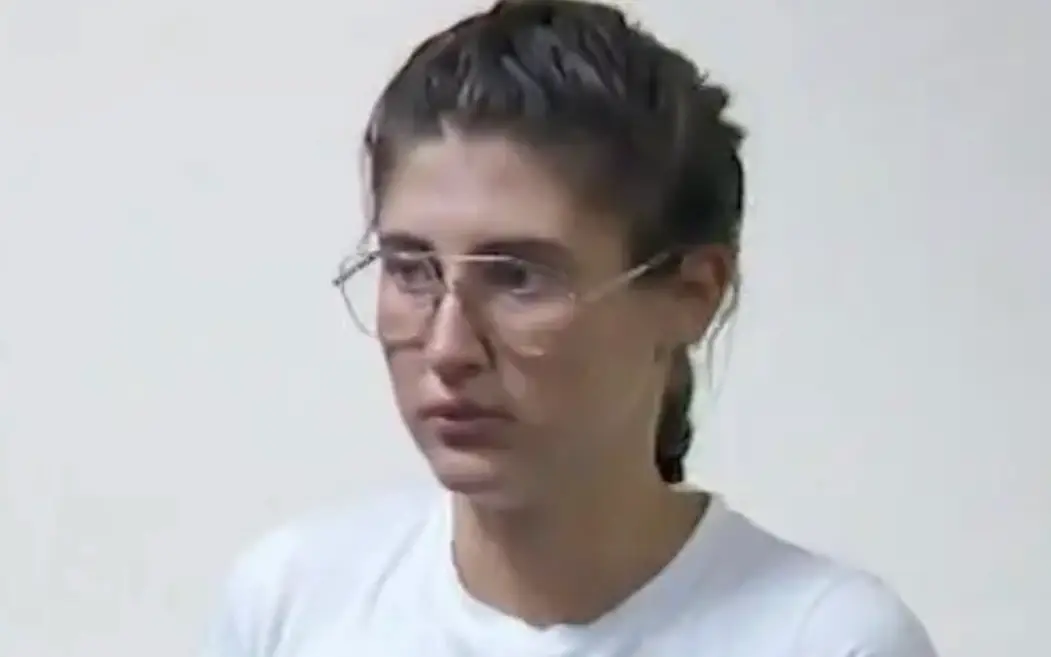 Bella Culley, 19, is locked up in Georgia after being caught with drugs in her luggage (Rustavi 2)